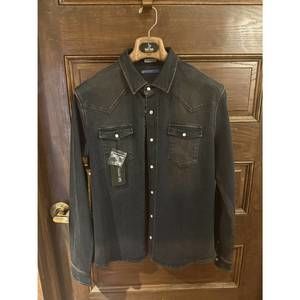 NEW GEORG ROTH denim shirt jacket in faded blue